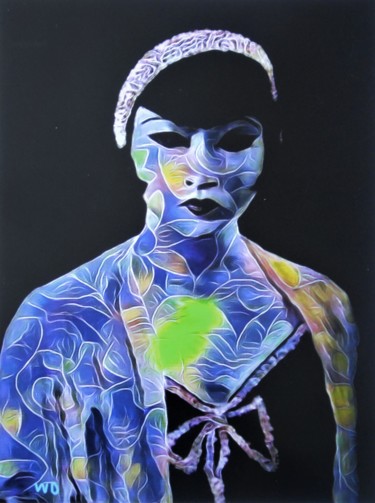 Arte digitale intitolato "Anna May Wong" da W-Dagrou, Opera d'arte originale, Pittura digitale