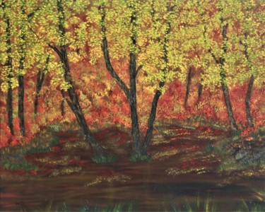 Malarstwo zatytułowany „les bois” autorstwa W-Dagrou, Oryginalna praca, Olej