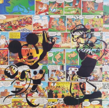 "Asterix" başlıklı Tablo Nobody tarafından, Orijinal sanat, Akrilik Ahşap Sedye çerçevesi üzerine monte edilmiş