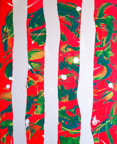 Painting titled "Three line break" by Noceda, Original Artwork, Acrylic