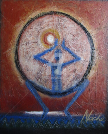 Malerei mit dem Titel "Chakras" von Noche, Original-Kunstwerk, Acryl