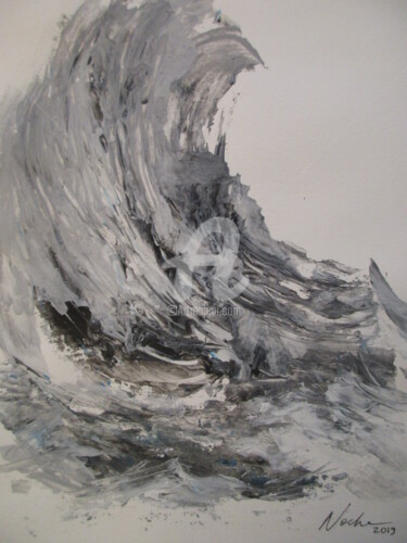 Peinture intitulée "La vague" par Noche, Œuvre d'art originale, Acrylique