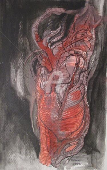 Peinture intitulée "Mon cœur qui batte" par Noche, Œuvre d'art originale, Acrylique