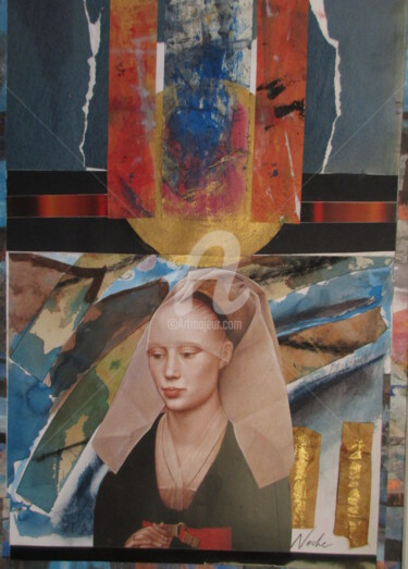 "Silence -collage-" başlıklı Kolaj Noche tarafından, Orijinal sanat, Kolaj Karton üzerine monte edilmiş