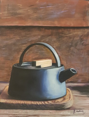 Painting titled "Kettle 2.jpg" by Nadia Sheikh, Original Artwork, Pastel