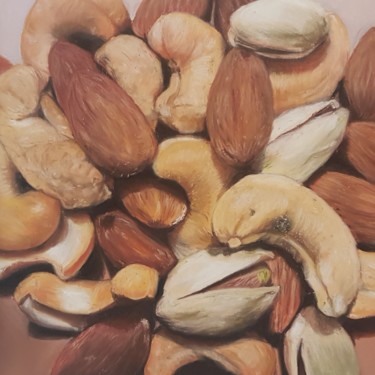 Painting titled "Nuts.jpg" by Nadia Sheikh, Original Artwork, Pastel