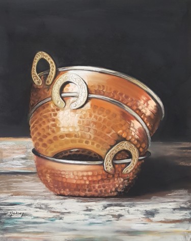 Painting titled "Copper.jpg" by Nadia Sheikh, Original Artwork, Pastel