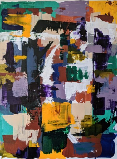 Pittura intitolato "Collage" da Nadia Sheikh, Opera d'arte originale, Acrilico