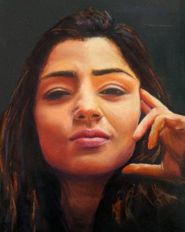 Painting titled "Sehru" by Nadia Sheikh, Original Artwork, Pastel