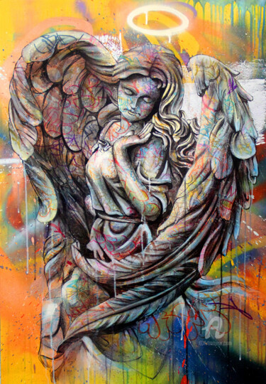 Pittura intitolato "Urban Angel" da Art De Noé, Opera d'arte originale, Acrilico