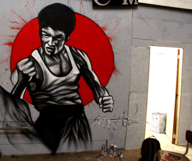 Pintura intitulada "Bruce Lee" por Art De Noé, Obras de arte originais