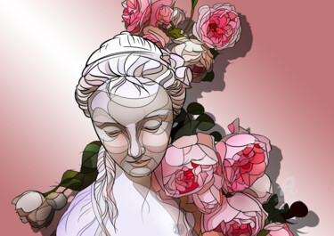 Artes digitais intitulada "Roses" por Art De Noé, Obras de arte originais, Pintura digital