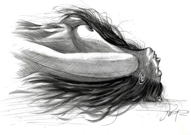 Drawing titled "pleasure" by Art De Noé, Original Artwork, Ink