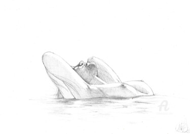 Dibujo titulada "Tranquility" por Art De Noé, Obra de arte original, Lápiz