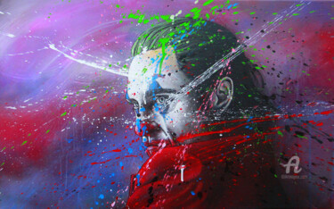 Peinture intitulée "Joker portrait" par Noé Pauporté (Art de Noé), Œuvre d'art originale, Acrylique