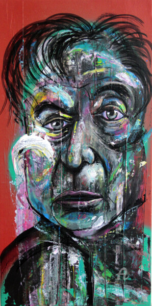 Portrait of Francis Bacon Painting titled "Portrait of Francis…" by Noé Pauporté (Art de Noé), Original Artwork, Acrylic