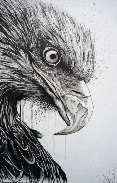 Malerei mit dem Titel "Eagle" von Art De Noé, Original-Kunstwerk, Acryl