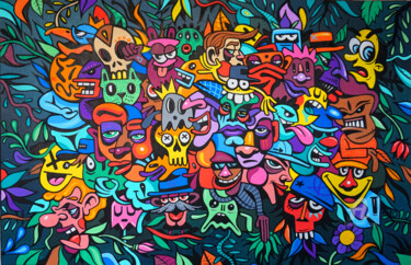 Pintura titulada "Jungle toons" por Art De Noé, Obra de arte original, Acrílico