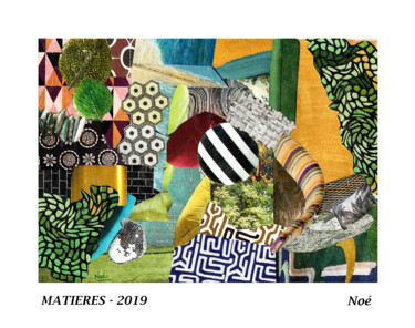 「MATIERES」というタイトルのコラージュ Noéによって, オリジナルのアートワーク, コラージュ