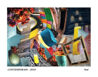 Collages titulada "CONTEMPORAIN" por Noé, Obra de arte original, Collages