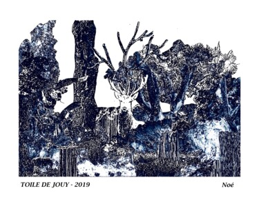 Collages titled "TOILE DE JOUY" by Noé, Original Artwork, Collages