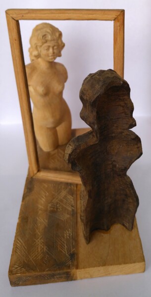 Скульптура под названием "Icono" - Noel Castillo López, Подлинное произведение искусства, Дерево