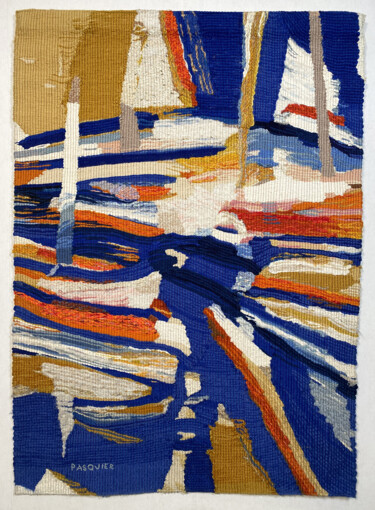 Textile Art με τίτλο "SILLAGE" από Noël Pasquier, Αυθεντικά έργα τέχνης, Ταπισερί