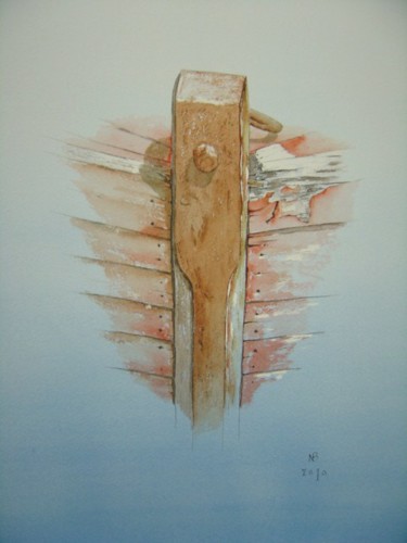Peinture intitulée "etrave rouge" par Noël Barbot, Œuvre d'art originale