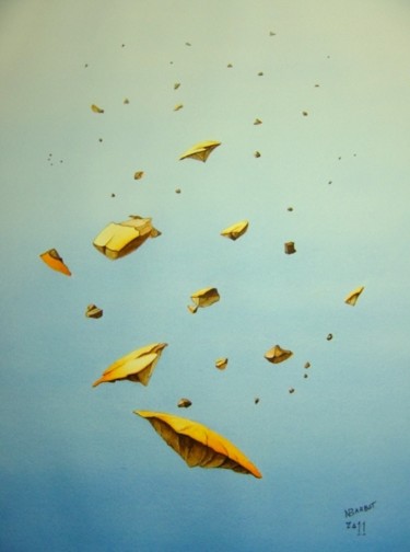 Peinture intitulée "fragmentation" par Noël Barbot, Œuvre d'art originale