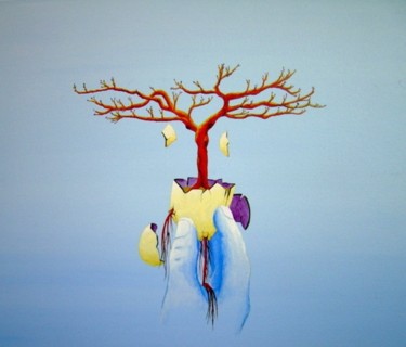 Картина под названием "Eclosion" - Noël Barbot, Подлинное произведение искусства
