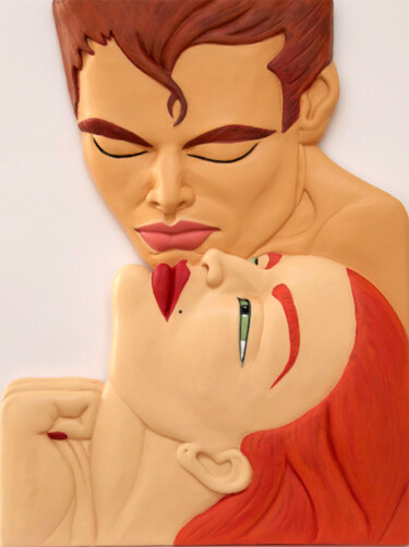 Skulptur mit dem Titel "Pasión 1" von Noelia Muriana, Original-Kunstwerk, Gips
