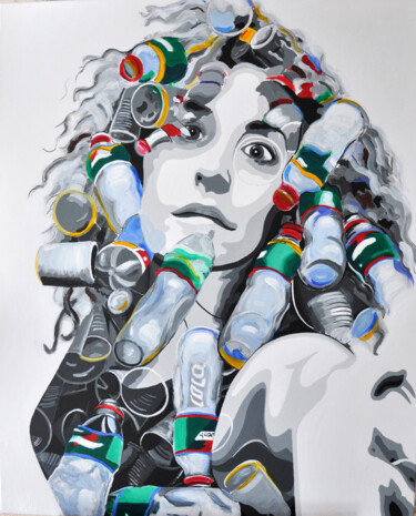 Картина под названием "Ecofeminismo Disast…" - Noelia Muriana, Подлинное произведение искусства, Акрил Установлен на Деревян…