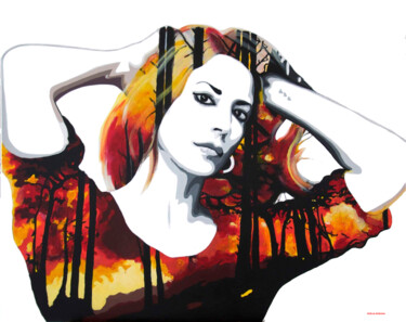 Pittura intitolato "Ecofeminismo Disast…" da Noelia Muriana, Opera d'arte originale, Acrilico
