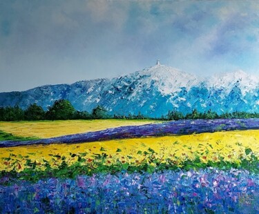 Pintura intitulada "Mont Ventoux" por Noelle Huin, Obras de arte originais, Óleo