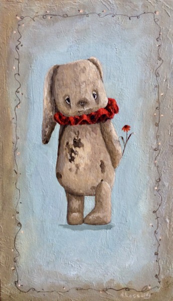 Картина под названием "Petit cadeau N 441" - Noëlle Lassailly, Подлинное произведение искусства, Акрил