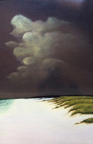 Pittura intitolato "Un soir d’orage." da Noëlle Lassailly, Opera d'arte originale, Acrilico