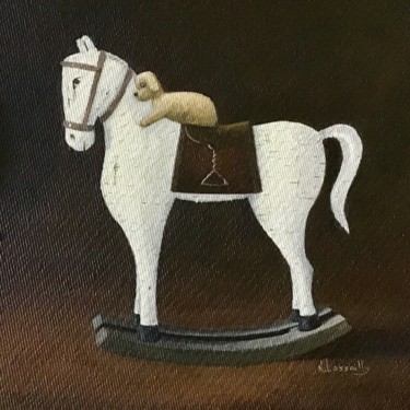 Peinture intitulée "Petit câlin - 784" par Noëlle Lassailly, Œuvre d'art originale, Acrylique