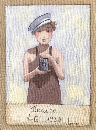 Pintura intitulada "Denise 1930 - 987" por Noëlle Lassailly, Obras de arte originais, Acrílico