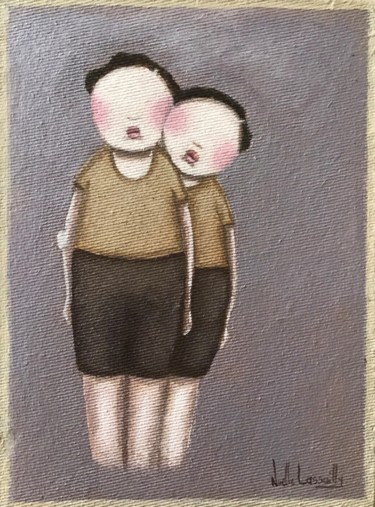Peinture intitulée "Je t’aime mon frère…" par Noëlle Lassailly, Œuvre d'art originale, Acrylique