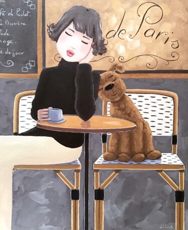 Petite pause - 1139 Peinture intitulée "Petite pause - 1139" par Noëlle Lassailly, Œuvre d'art originale, Acrylique
