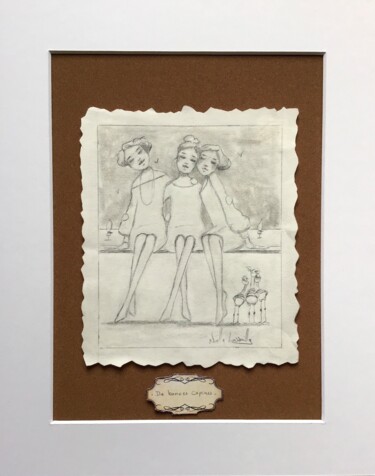 Dibujo titulada "De bonnes copines -…" por Noëlle Lassailly, Obra de arte original, Lápiz