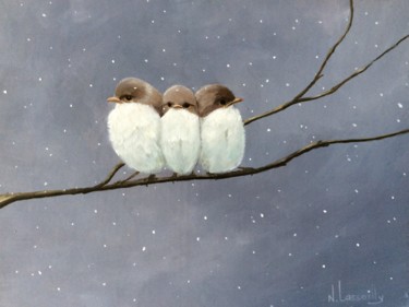 Peinture intitulée "Les trois amis" par Noëlle Lassailly, Œuvre d'art originale, Acrylique