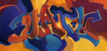 Painting titled "UATL graffiti" by Noelle Poupardin, Original Artwork, Pastel