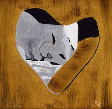 Peinture intitulée "Ti Coeur" par Noëlle Harault, Œuvre d'art originale