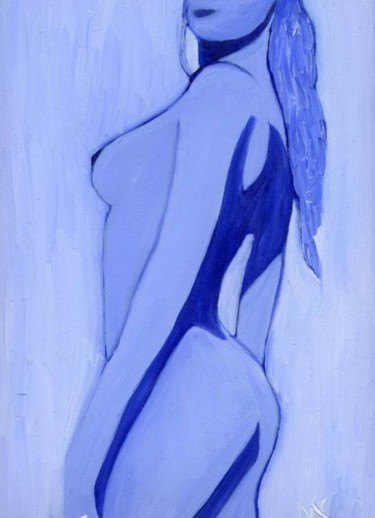 Peinture intitulée "Blue" par Noëlle Harault, Œuvre d'art originale, Huile