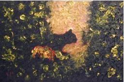 Peinture intitulée "Ombre" par Noëlle Harault, Œuvre d'art originale, Huile