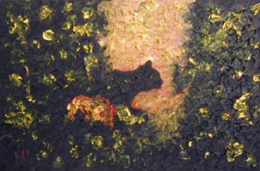 Malerei mit dem Titel "Ombre" von Noëlle Harault, Original-Kunstwerk, Öl