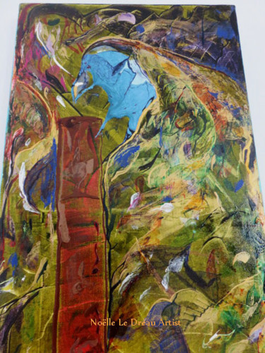 Painting titled "L'Arbre à Perroquets" by Noëlle Le Dréau, Original Artwork, Other