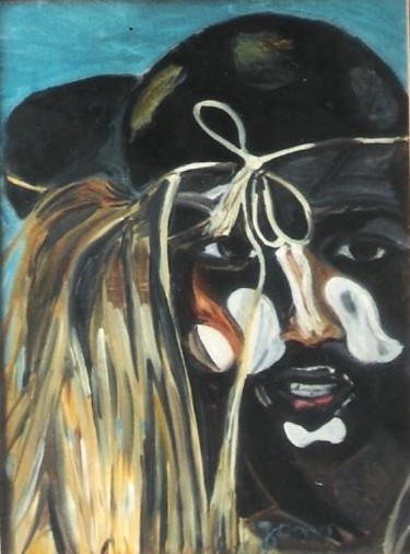 Painting titled "Arlequin" by Noëlle Zano, Original Artwork, Oil
