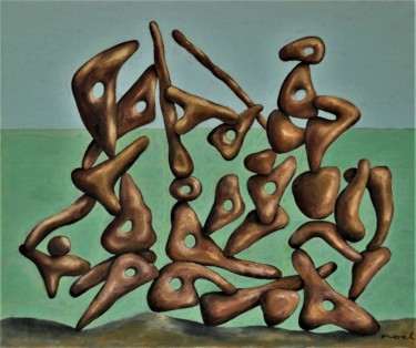 Peinture intitulée "Le Radeau de la Méd…" par Noël Van Hoof, Œuvre d'art originale, Huile